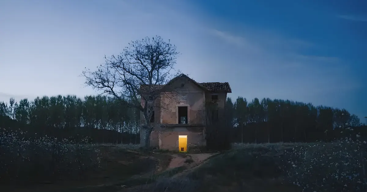 Imagem sombria e inquietante representando o gênero de terror psicológico