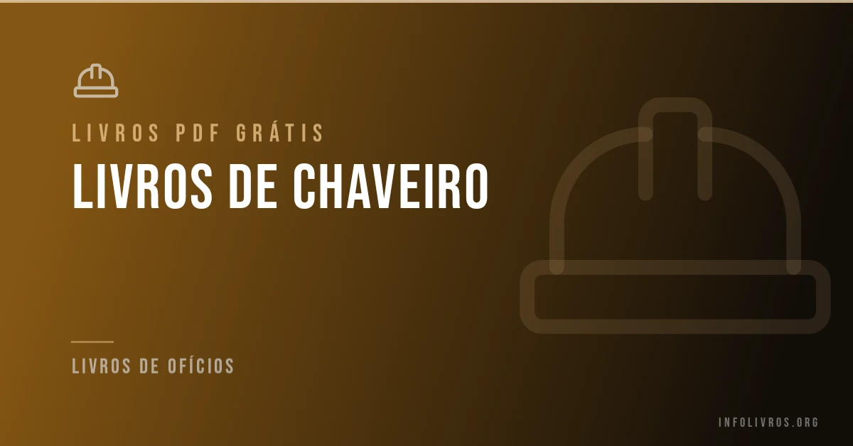 Capa de Livros de Chaveiro com ícone de capacete profissional sobre fundo dourado