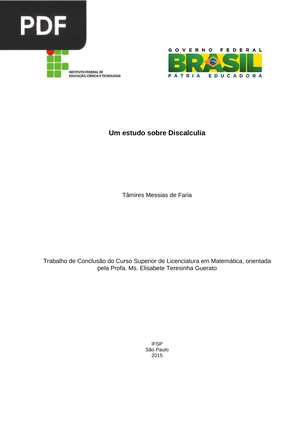 Um estudo sobre Discalculia