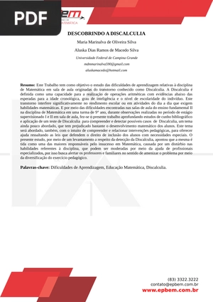 Descobrindo a discalculia