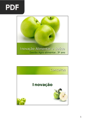 Inovação Alimentar Alimentar e Saúde