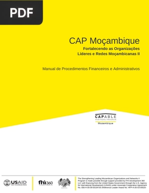 Manual de Procedimentos Financeiros e Administrativos