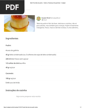 Bánh Flan (Bolo de pudim)