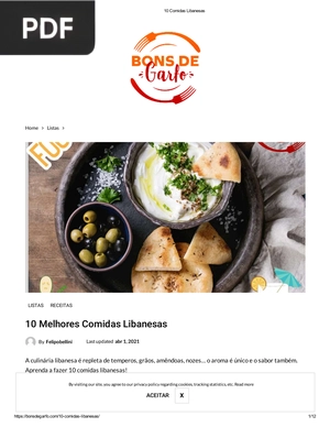 10 Comidas Libanesas