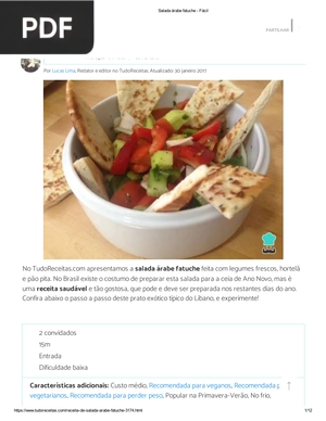 Receita de Salada árabe fatuche