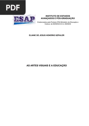 As artes visuais e a educação