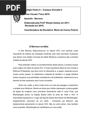 O Barroco na Itália