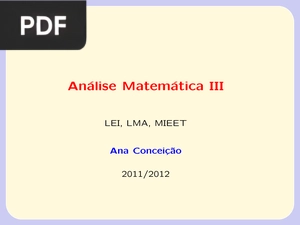 Análise Matemática III (Apresentação)