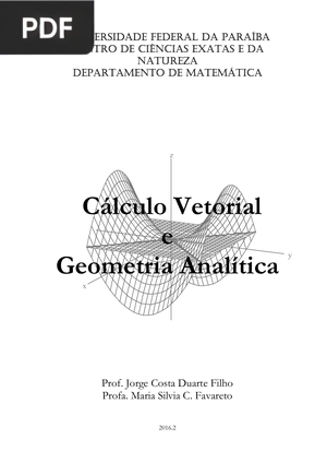 Cálculo Vetorial e Geometria Analítica