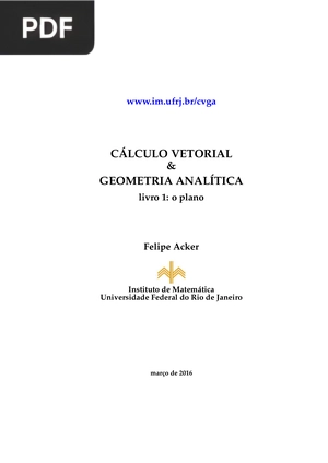 Cálculo vetorial & geometria analítica