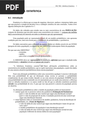 Inferência Estatística