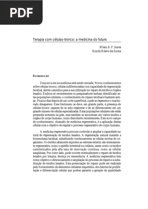 Terapia com células-tronco: a medicina do futuro (Artigo)