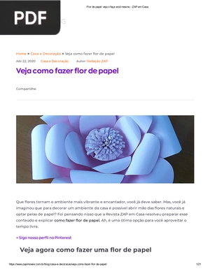 Veja como fazer flor de papel