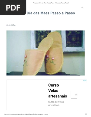 Pantufa para Dia das Mães Passo a Passo