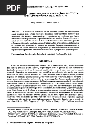 Sensação fantasma: Avanços da estimulação eletrotáctil no estudo de propriocepção artificial