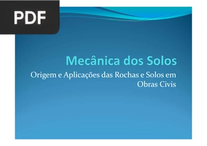Mecânica dos Solos (Apresentação)