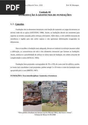 Introdução á geotecnica de fundações