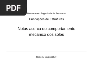 Notas acerca do comportamento mecânico dos solos (Apresentação)