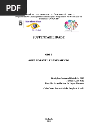 Água potavél e saneamento