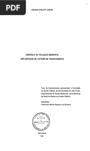 Controle de poluição ambiental implantação de sistema de financiamento