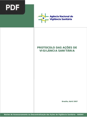 Protocolo das ações de vingilância sanitária