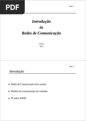 Introdução às Redes de Comunicação (Apresentação)