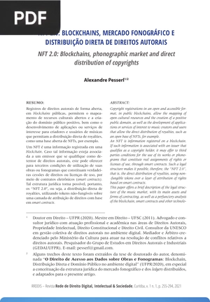 NFT 2.0: Blockchains, mercado fonográfico e distribuição direita de direitos autorais