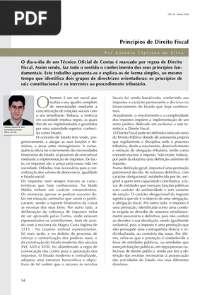 Princípios de Direito Fiscal (Artigo)
