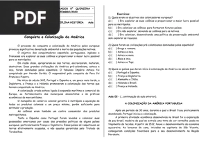 Conquista e Colonização da América