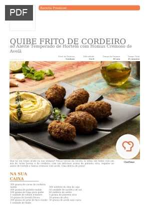 Quibe Frito de Cordeiro