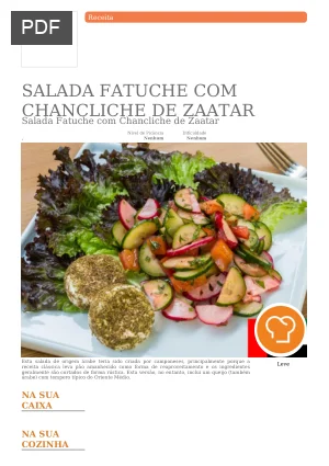 Salada Fatuche com Chancliche de Zaatar