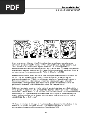 O Que é Construtivismo? (Artigo)