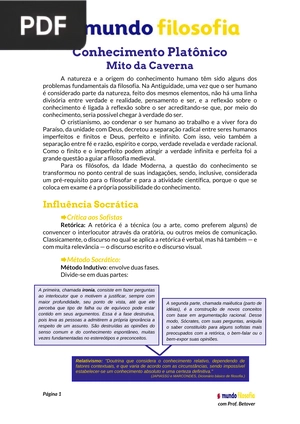 Conhecimento Platônico (Artigo)