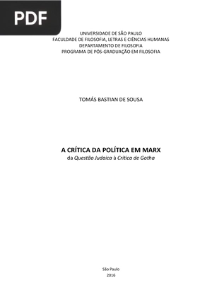 A crítica da política em marx