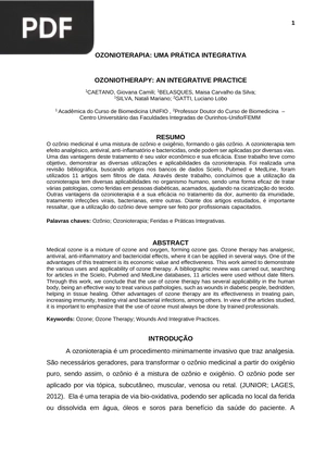Ozonioterapia (Artigo)
