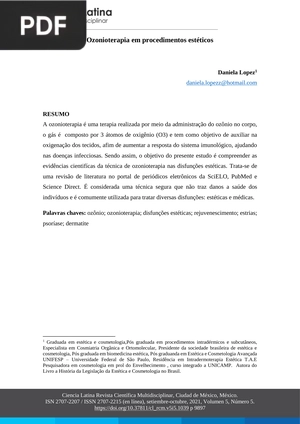 Ozonioterapia em procedimentos estéticos (Artigo)