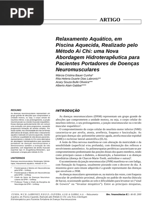 Relaxamento Aquático, em Piscina Aquecida, Realizado pelo Método Ai Chi: uma Nova Abordagem Hidroterapêutica para Pacientes Portadores de Doenças Neuromusculares (Artigo)