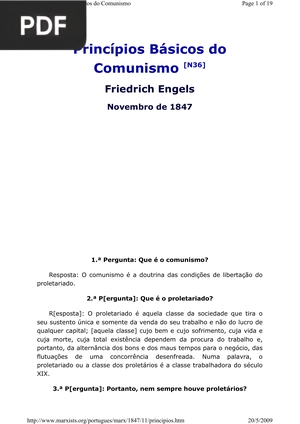 Princípios Básicos do Comunismo