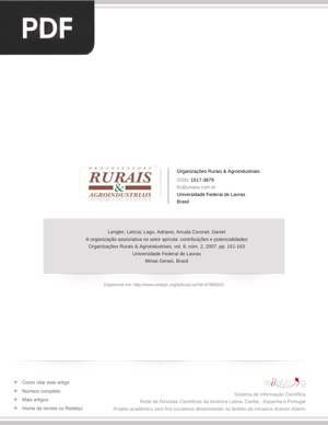 A organização associativa no setor apícola: contribuições e potencialidades