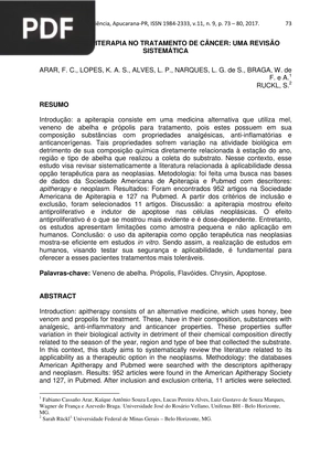 O uso da apiterapia no tratamento de câncer