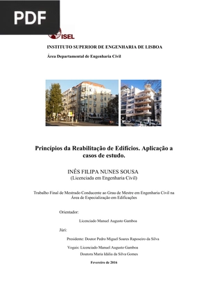 Princípios da Reabilitação de Edifícios