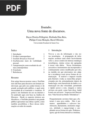Youtube. Uma nova fonte de discursos (Artigo)