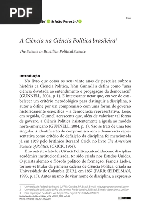 A Ciência na Ciência Política brasileira