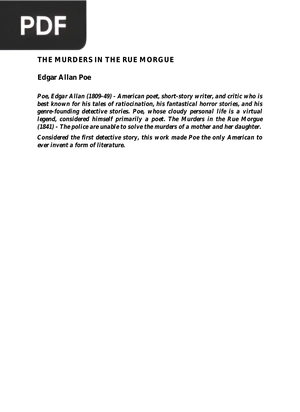 The Murders In The Rue Morgue