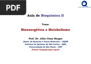 Bioenergética e Metabolismo (Apresentação)