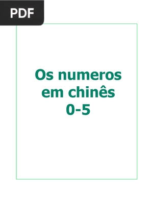Os numeros em chinês 0-5