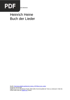Buch der Lieder (Livro de canções)