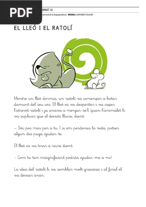 El lleó i el ratolí (O Leão e o Rato)