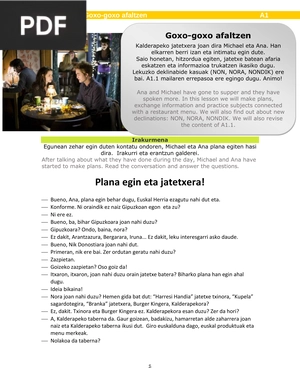 Exercícios em basco