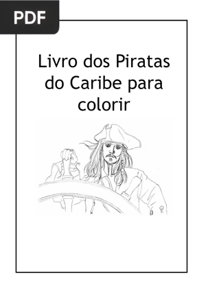 Livro dos Piratas do Caribe para colorir